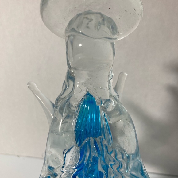 Large Art Murano Style Studio Blown Glass Paperweight Figurine Angel - Picture 4 of 7